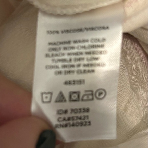 Lou & Grey‎ Cream Pink Oversize Button Down Blouse 100% Viscose super soft - Picture 6 of 6